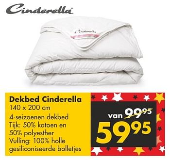 Aanbiedingen Dekbed cinderella - Cinderella - Geldig van 17/10/2016 tot 30/10/2016 bij Beter Bed