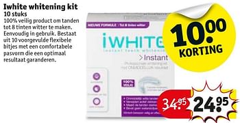 Aanbiedingen Iwhite whitening kit - IWHITE - Geldig van 18/10/2016 tot 23/10/2016 bij Kruidvat