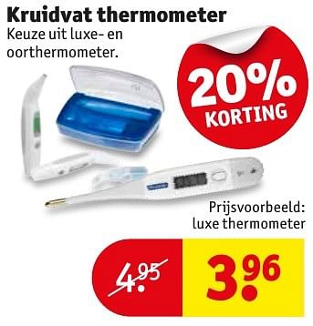 Aanbiedingen Kruidvat luxe thermometer - Huismerk - Kruidvat - Geldig van 18/10/2016 tot 23/10/2016 bij Kruidvat