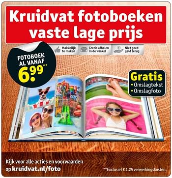 Aanbiedingen Fotoboek - Huismerk - Kruidvat - Geldig van 18/10/2016 tot 23/10/2016 bij Kruidvat