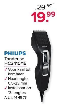 Aanbiedingen Philips tondeuse hc3410-15 - Philips - Geldig van 17/10/2016 tot 30/10/2016 bij Kijkshop