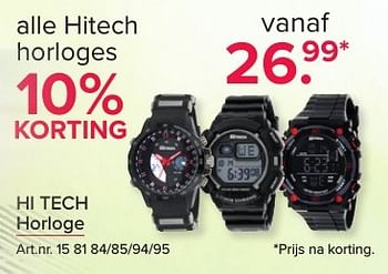 Aanbiedingen Hi tech horloge - Hi Tech - Geldig van 17/10/2016 tot 30/10/2016 bij Kijkshop