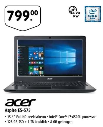 Aanbiedingen Acer aspire e5-575 - Acer - Geldig van 03/10/2016 tot 23/10/2016 bij Digitotaal