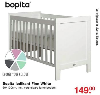 Aanbiedingen Bopita ledikant finn white - Bopita - Geldig van 03/10/2016 tot 23/10/2016 bij Baby & Tiener Megastore