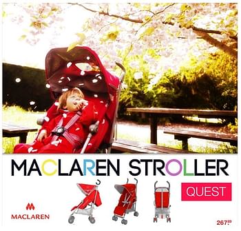 Aanbiedingen Maclaren stroller - Maclaren - Geldig van 03/10/2016 tot 23/10/2016 bij Baby & Tiener Megastore