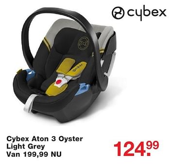 Aanbiedingen Cybex aton 3 oyster light grey - Cybex - Geldig van 03/10/2016 tot 23/10/2016 bij Baby & Tiener Megastore