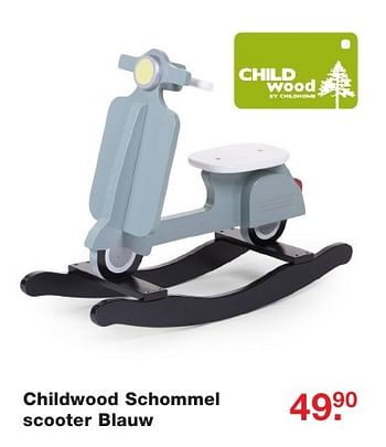 Aanbiedingen Childwood schommel scooter blauw - Child Wood - Geldig van 03/10/2016 tot 23/10/2016 bij Baby & Tiener Megastore