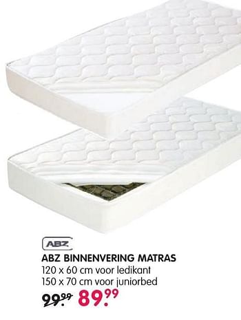 Aanbiedingen Abz binnenvering matras - ABZ - Geldig van 05/10/2016 tot 23/10/2016 bij Prenatal