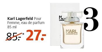 Aanbiedingen Karl lagerfeld pour femme, eau de parfum - Karl Lagerfeld - Geldig van 10/10/2016 tot 23/10/2016 bij Etos