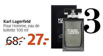 Aanbiedingen Karl lagerfeld pour homme, eau de toilette - Karl Lagerfeld - Geldig van 10/10/2016 tot 23/10/2016 bij Etos