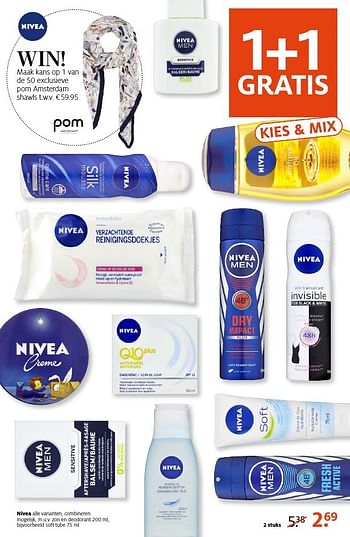 Aanbiedingen Nivea soft tube - Nivea - Geldig van 10/10/2016 tot 23/10/2016 bij Etos