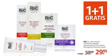 Aanbiedingen Roc pro-sublime anti age eye perfecting system - Roc - Geldig van 10/10/2016 tot 23/10/2016 bij Etos