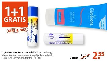 Aanbiedingen Glycerona classic handcrème - Glycerona - Geldig van 10/10/2016 tot 23/10/2016 bij Etos