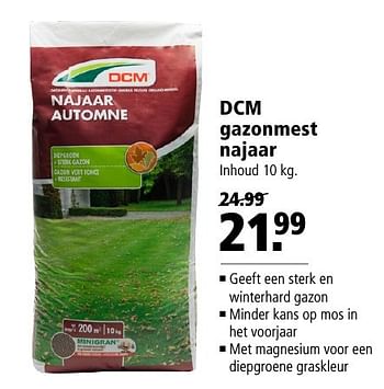 Aanbiedingen Dcm gazonmest najaar - DCM - Geldig van 10/10/2016 tot 23/10/2016 bij Welkoop