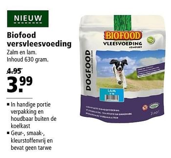 Aanbiedingen Biofood versvleesvoeding - Biofood - Geldig van 10/10/2016 tot 23/10/2016 bij Welkoop
