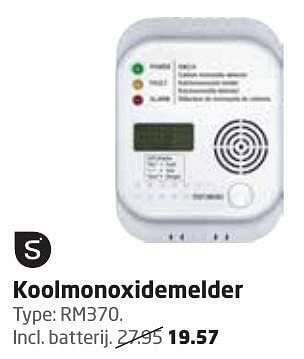 Aanbiedingen Koolmonoxidemelder rm370 - Huismerk - Formido - Geldig van 10/10/2016 tot 23/10/2016 bij Formido