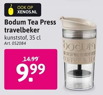 Aanbiedingen Bodum tea press travelbeker - Bodum - Geldig van 10/10/2016 tot 23/10/2016 bij Xenos