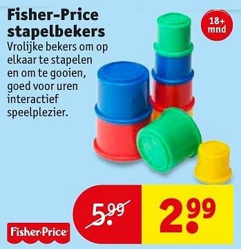 Aanbiedingen Fisher-price stapelbekers - Fisher-Price - Geldig van 18/10/2016 tot 23/10/2016 bij Kruidvat