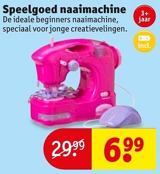 Aanbiedingen Speelgoed naaimachine - Huismerk - Kruidvat - Geldig van 18/10/2016 tot 23/10/2016 bij Kruidvat