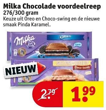 Aanbiedingen Milka chocolade voordeelreep - Milka - Geldig van 18/10/2016 tot 23/10/2016 bij Kruidvat