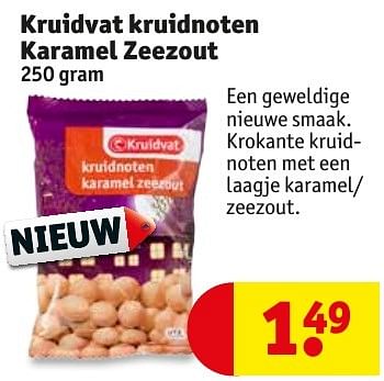 Aanbiedingen Kruidvat kruidnoten karamel zeezout - Huismerk - Kruidvat - Geldig van 18/10/2016 tot 23/10/2016 bij Kruidvat