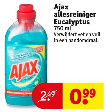 Aanbiedingen Ajax allesreiniger eucalyptus - Ajax - Geldig van 18/10/2016 tot 23/10/2016 bij Kruidvat