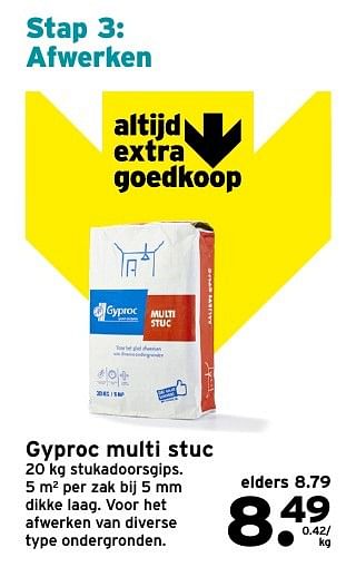 Aanbiedingen Gyproc multi stuc - Gyproc - Geldig van 17/10/2016 tot 23/10/2016 bij Gamma