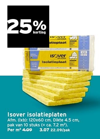 Aanbiedingen Isover isolatieplaten - Isover - Geldig van 17/10/2016 tot 23/10/2016 bij Gamma