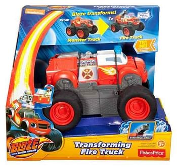 Aanbiedingen Blaze Transfomeerbare brandweerwagen - Fisher-Price - Geldig van 22/10/2016 tot 07/12/2016 bij ToyChamp