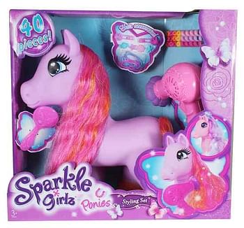 Aanbiedingen Pony Styling Set haarverzorgset - Sparkle Girlz - Geldig van 21/10/2017 tot 10/12/2017 bij ToyChamp