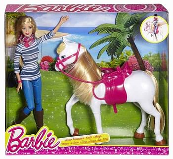 Aanbiedingen Barbie en haar paard - Barbie - Geldig van 21/10/2017 tot 10/12/2017 bij ToyChamp