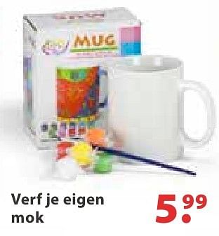 Aanbiedingen Verf je eigen mok - Huismerk - Multi Bazar - Geldig van 10/10/2016 tot 06/12/2016 bij Multi Bazar