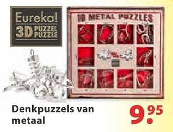 Aanbiedingen Denkpuzzels van metaal - Huismerk - Multi Bazar - Geldig van 10/10/2016 tot 06/12/2016 bij Multi Bazar