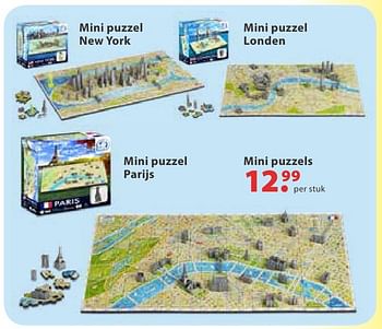 Aanbiedingen Mini puzzels - Huismerk - Multi Bazar - Geldig van 10/10/2016 tot 06/12/2016 bij Multi Bazar