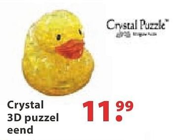 Aanbiedingen Crystal 3d puzzel eend - Crystal - Geldig van 10/10/2016 tot 06/12/2016 bij Multi Bazar