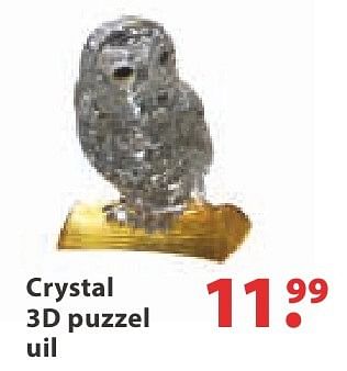 Aanbiedingen Crystal 3d puzzel uil - Crystal - Geldig van 10/10/2016 tot 06/12/2016 bij Multi Bazar