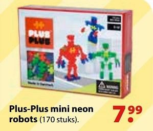 Aanbiedingen Plus-plus mini neon robots - Plus-Plus - Geldig van 10/10/2016 tot 06/12/2016 bij Multi Bazar