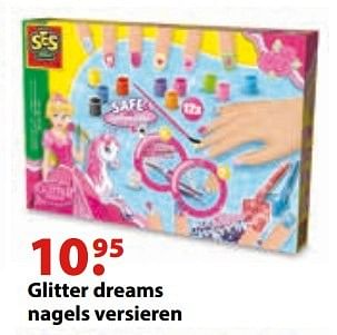 Aanbiedingen Glitter dreams nagels versieren - SES - Geldig van 10/10/2016 tot 06/12/2016 bij Multi Bazar