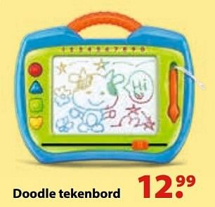 Aanbiedingen Doodle tekenbord - Huismerk - Multi Bazar - Geldig van 10/10/2016 tot 06/12/2016 bij Multi Bazar