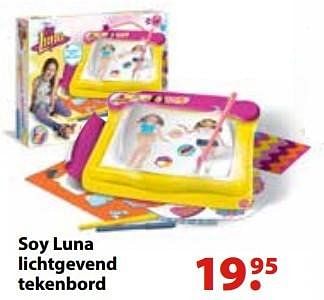 Aanbiedingen Soy luna lichtgevend tekenbord - Clementoni - Geldig van 10/10/2016 tot 06/12/2016 bij Multi Bazar