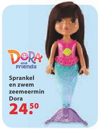 Aanbiedingen Sprankel en zwem zeemeermin dora - Dora - Geldig van 10/10/2016 tot 06/12/2016 bij Multi Bazar