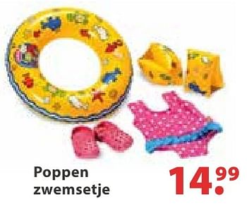 Aanbiedingen Poppen zwemsetje - Huismerk - Multi Bazar - Geldig van 10/10/2016 tot 06/12/2016 bij Multi Bazar