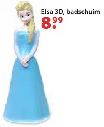 Aanbiedingen Elsa 3d, badschuim - Disney  Frozen - Geldig van 10/10/2016 tot 06/12/2016 bij Multi Bazar