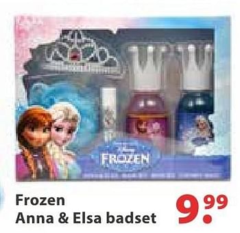 Aanbiedingen Frozen anna + elsa badset - Disney  Frozen - Geldig van 10/10/2016 tot 06/12/2016 bij Multi Bazar