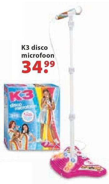 Aanbiedingen K3 disco microfoon - Studio 100 - Geldig van 10/10/2016 tot 06/12/2016 bij Multi Bazar