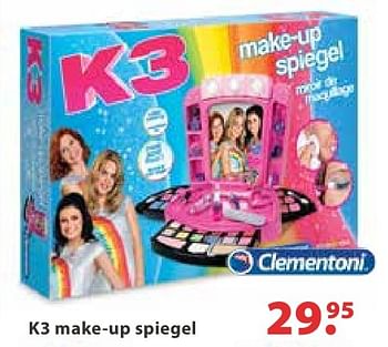 Aanbiedingen K3 make-up spiegel - Clementoni - Geldig van 10/10/2016 tot 06/12/2016 bij Multi Bazar