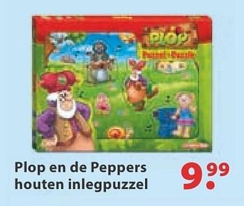 Aanbiedingen Plop en de peppers houten inlegpuzzel - Studio 100 - Geldig van 10/10/2016 tot 06/12/2016 bij Multi Bazar