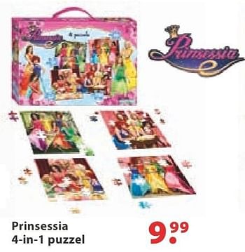 Aanbiedingen Prinsessia 4-in-1 puzzel - Prinsessia - Geldig van 10/10/2016 tot 06/12/2016 bij Multi Bazar