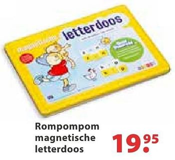 Aanbiedingen Rompompom magnetische letterdoos - Huismerk - Multi Bazar - Geldig van 10/10/2016 tot 06/12/2016 bij Multi Bazar