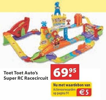 Aanbiedingen Toet toet auto`s super rc racecircuit - Toet Toet Auto's - Geldig van 10/10/2016 tot 06/12/2016 bij Multi Bazar